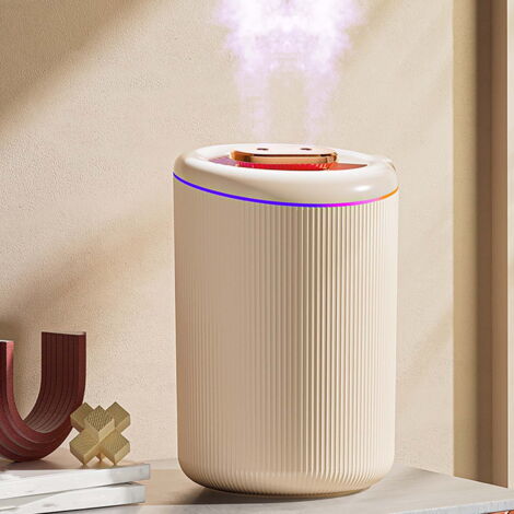 Humidificateur 4,5L grande capacité – Ultra silencieux 36dB, nuit relaxante, 3 vitesses LED, arrêt auto, pour maison / bureau / plantes vertes, cadeau Fête des Mères (Blanc)
