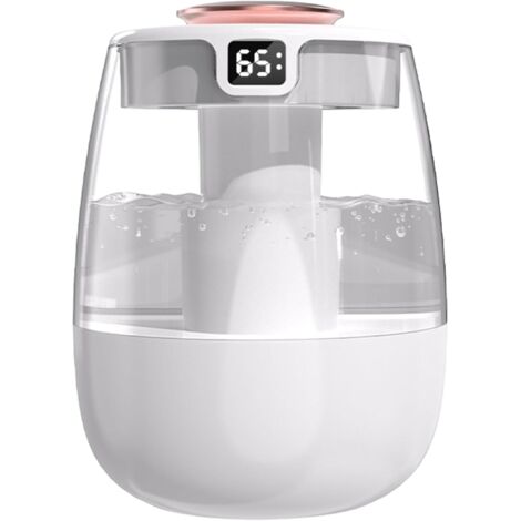 Humidificateur à brume froide, affichage numérique, double brume, arrêt automatique, ultra silencieux, pour chambre à coucher, bureau, blanc, USB, mini silencieux