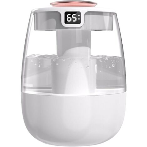 Humidificateur à brume froide, affichage numérique, double brume, arrêt automatique, ultra silencieux, pour chambre à coucher, bureau, blanc, USB, mini silencieux