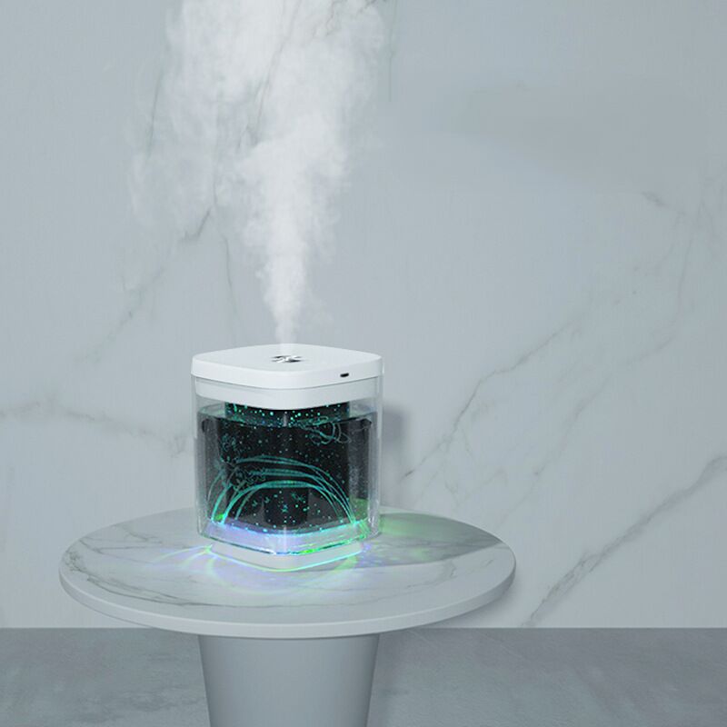 Humidificateur d'Air Ultrasonique 1000ml - 2 Modes Brume Réglable - Arrêt Automatique - Veilleuse Colorée - Portable USB pour Maison Bureau Salon