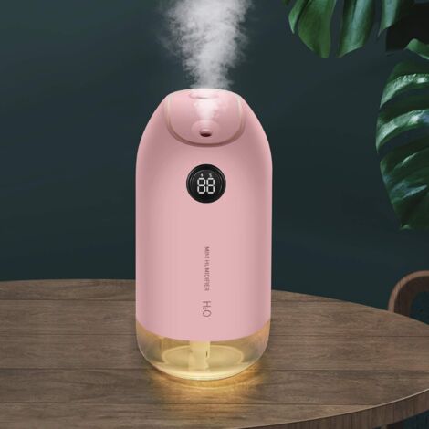 Humidificateur d'Air 500ML, Maison Diffuseur d'Humidificateur à Brume fraîche 23 dB Ultrasonique Silencieux Humidificateur d'Air Bébé Arrêt Automatique pour Chambre Bureau Yoga - Rose-Fei Yu