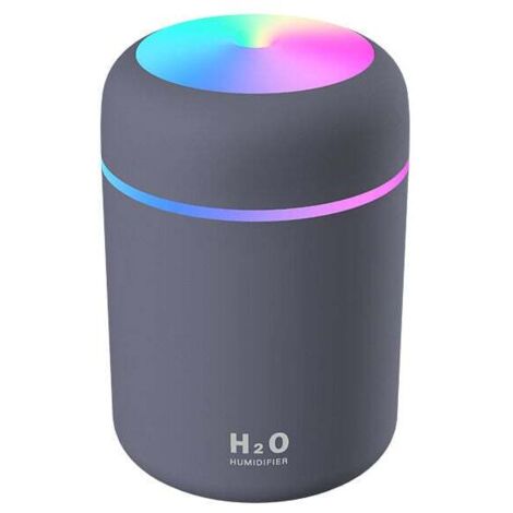 Humidificateur d'Air, Mini Humidificateur Ultrasonique avec 2 Mode Brume Réglable, Arrêt automatique et Veilleuse Colorée, USB Humidificateur Portable pour Auto Maison Bureau Chambre(Bleu)