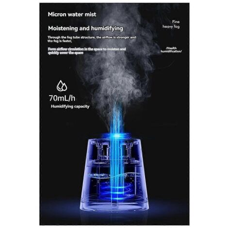 Humidificateur d'air portable pour chambre à coucher, bleu foncé A--