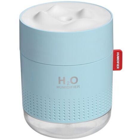 Humidificateur d'air portable USB pour la maison, la chambre, le bureau, la voiture, 500 ml, bleu