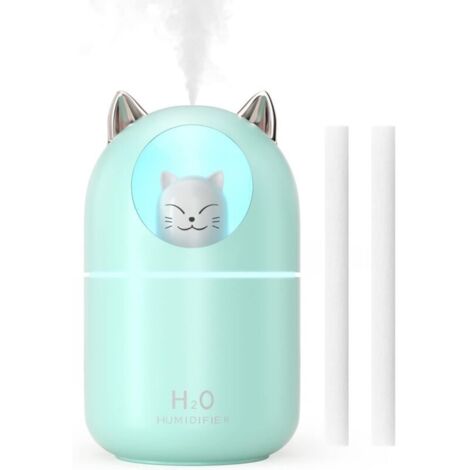 Humidificateur d'air sans eau à brume fraîche avec arrêt automatique, pour chambre à coucher, vert
