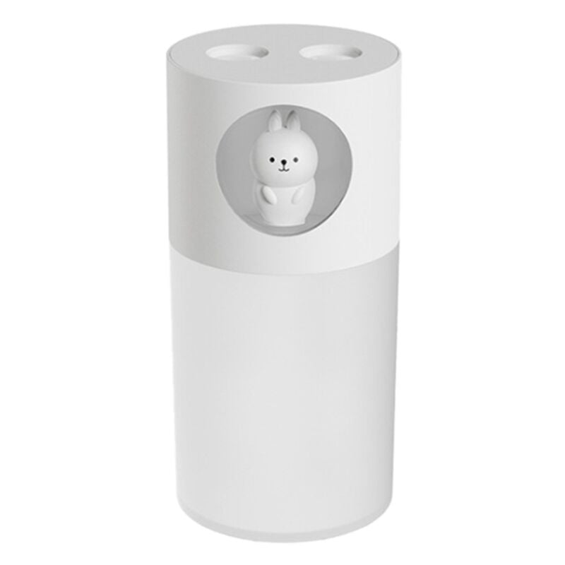 Humidificateur D'Aromathérapie Rechargeable avec Deux Ports de Pulvérisation Diffuseur D' Essentielle Sans D'Arôme D'Air Voiture, Blanc