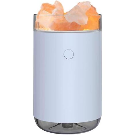 Humidificateur de pierre de sel de cristal lumière colorée 260 ml humidificateur de brume portable silencieux USB diffuseur d'huiles essentielles humidificateur d'air de brume fraîche pour bureau mais