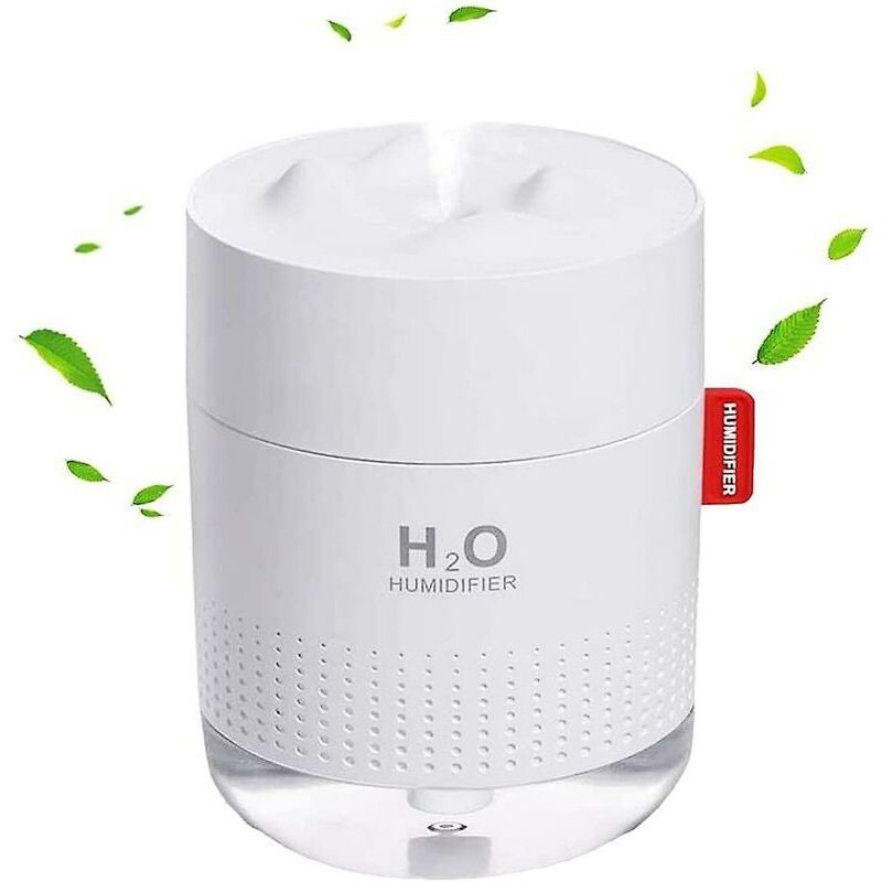 Gabrielle Humidificateur de plantes, humidificateur portable silencieux, humidificateur d'air silencieux de 500 ml avec deux modes de brume réglables