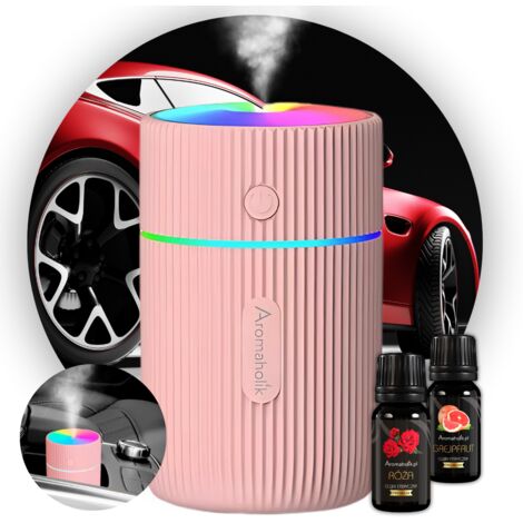 Humidificateur de voiture LED USB rose Aromathérapie - Neutralisateur d'odeurs