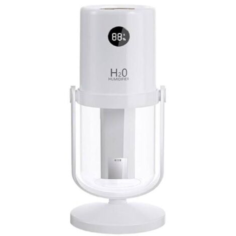 Humidificateur d'intérieur, humidificateur à affichage numérique avec réservoir de 320 ml, purificateur d'air pour la maison, la chambre, la salle de bain, la chambre d'enfant, le bureau, la voiture,