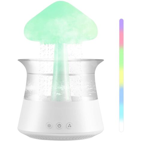 Humidificateur Nuage de Pluie, Diffuseur d'huiles Essentielles d'aromathérapie, Aromathérapie Veilleuse avec 3 Modes Brume de Pluie