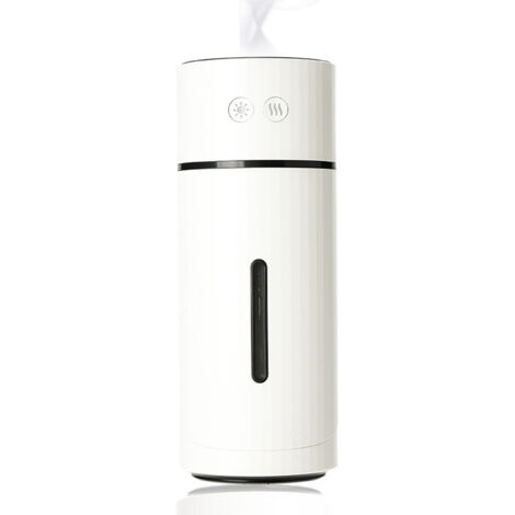 Humidificateur portable, mini humidificateur à brume froide avec angle réglable, réservoir d'eau de 260 ml, alimentation USB, LED 7 couleurs et arrêt automatique, idéal pour la chambre, la maison ou l