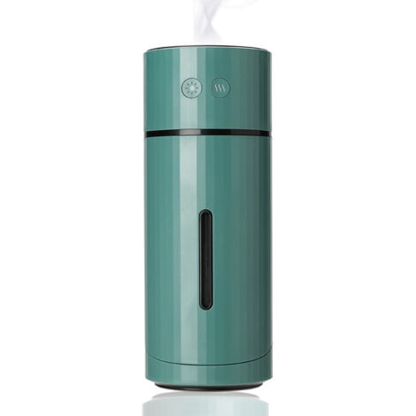Humidificateur portable, mini humidificateur à brume froide avec angle réglable, réservoir d'eau de 260 ml, alimentation USB, LED 7 couleurs et arrêt automatique, idéal pour la chambre, la maison ou l