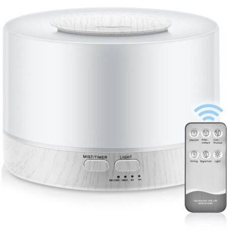 Humidificateur Ultrason - 1 Unité - Grain De Bois - Veilleuse Colorée - Aromathérapie Maison - 700 Ml