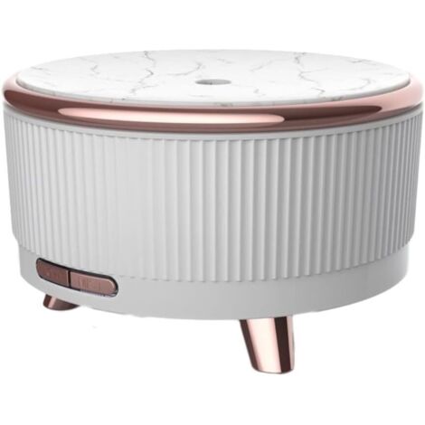 Humidificateur ultrasonique silencieux, atomiseur d'air 500 ml, veilleuse avec arrêt automatique, convient pour chambre, studio de yoga et bureau (blanc)