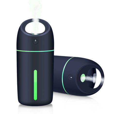 Humidificateur USB Voiture Mini Portable avec Purificateur d'Air et Veilleuse LED 7 Couleurs