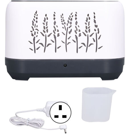 Humidifier 200ml White Hollow Flame Ultrasonic Atomization Silent Aroma Diffuser Humidifier 100‑240VUK Plug