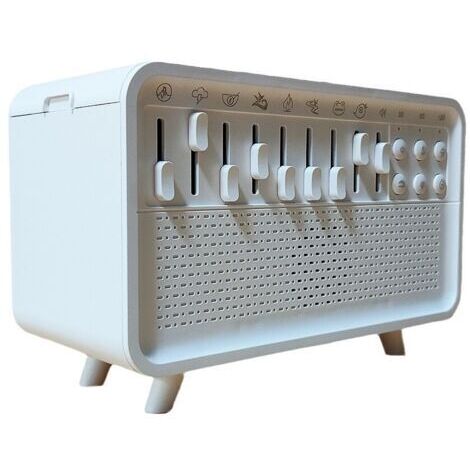 Humidifikator mit Nachtlicht und Weißrausch, 3-in-1 Luftbefeuchter mit 8 Naturgeräuschen, USB-betriebener Sound-Diffusor für erholsamen Schlaf zu Hause oder im Büro