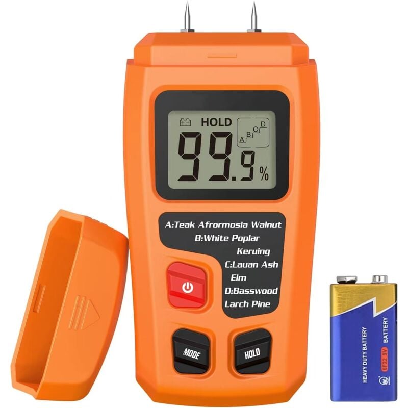 Humidimètre Bois RZMT-10 lcd Mesureur Numérique d'Humidité Instrument de Test d'Humidité de Bois Testeur Détecteur Outil Mesurer Teneur d'Humidité