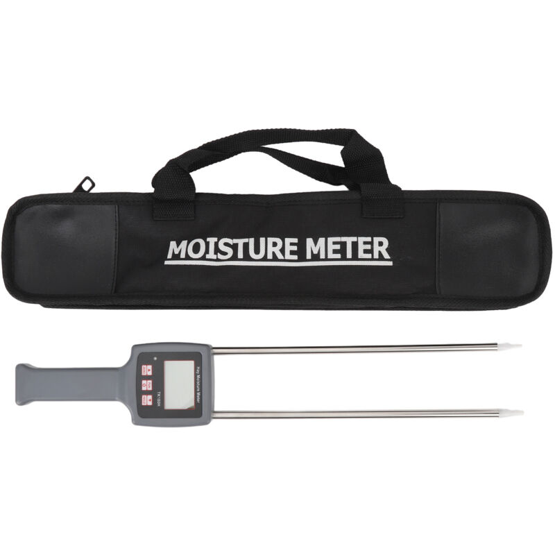 Humidimètre de foin portable, testeur d'humidité de grain 5-49,9% Analyseur d'humidité portable Outil lcd numérique Paille de