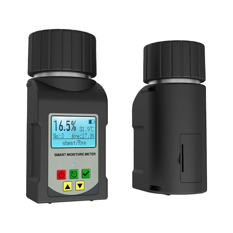Humidimètre, Humidimètre intelligent for 25 types de céréales Testeur d'humidité Maïs Blé Haricot Graine d'arachide Hygromètre Humidimètre for
