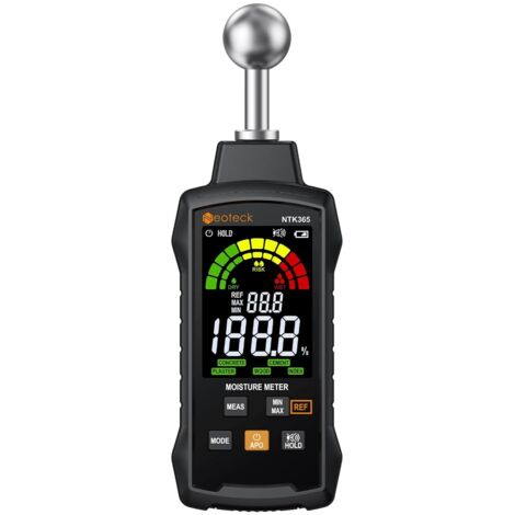 Humidimètre Mur Détecteur Humidité Mur Sans Aiguille – Scanner Béton Plâtre Bois Maçonnerie, Analyse Profondeur 5-40mm, 5 Modes, LCD 3 Couleurs, pour Rénovation Maison Chantier