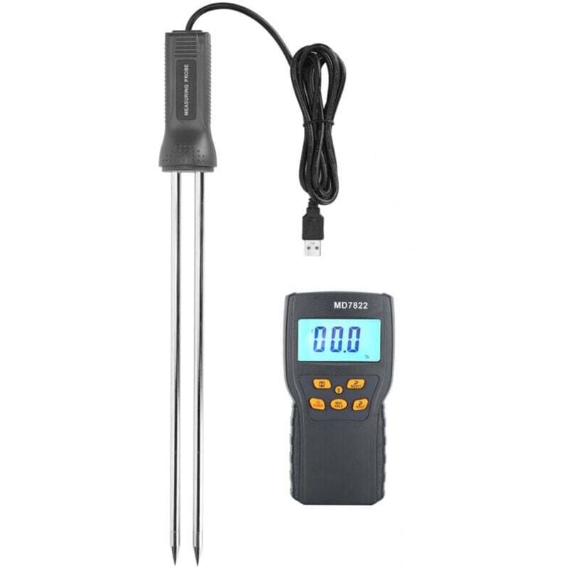 Image of Humidimètre Numérique Longue Sonde pour Mesure d'Humidité Maïs Riz Blé Céréales