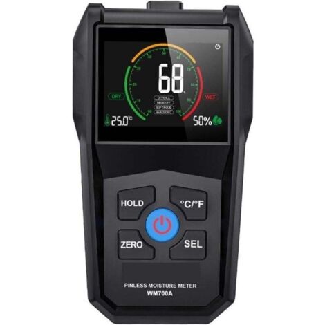 Humidimètre pour bois non destructif – Mesure précise de l’humidité, conversion automatique °C/°F, technologie inductive sans contact