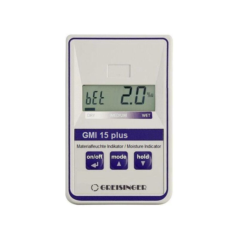 Humidimètre pour matériaux Greisinger GMI15-plus Plage de mesure de l'humidité de construction 0.0 à 8.0 % Plage de mesure de l'humidité du bois