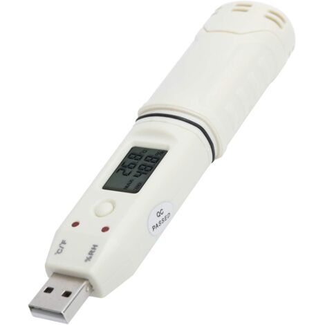 Humidité numérique de la température Faible consommation d'énergie Enregistreur de haute précision Antipoussière Thermomètre intérieur Détecteur d'hygromètre Enregistreur de données avec alarme