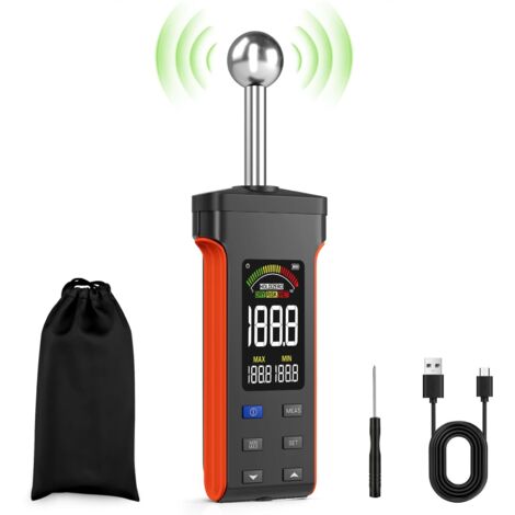 Humidité Rechargeable Humidimètre Mesure non destructive Humidimètre Mural Maçonnerie avec écran LCD Couleur & Alarme sonore pour Murs, Bois, Plâtre Testeur Humidité Bois D'analyse 20-40mm