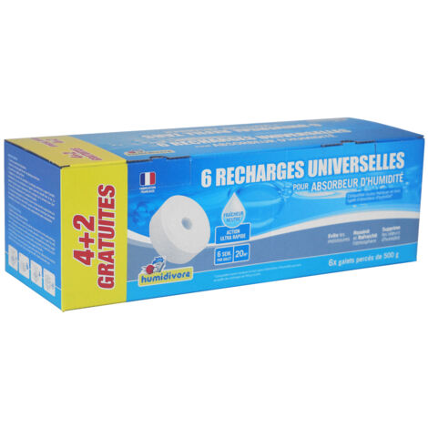 Humidivore 6 Recargas Universales Piedra Neutra 500g Incluye 2 Gratuitas - Humidivore