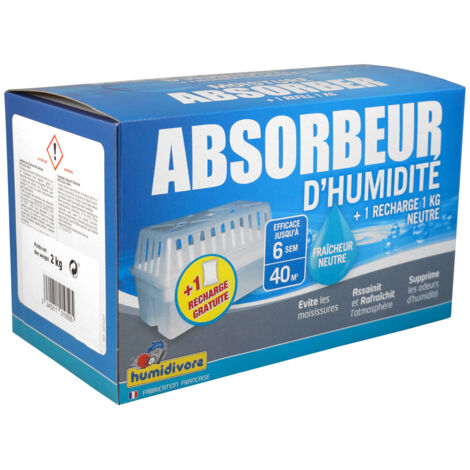 Humidivore Absorbedor + 2 Recargas de 1 kg Neutro Incluyendo 1 Gratis - Humidivore