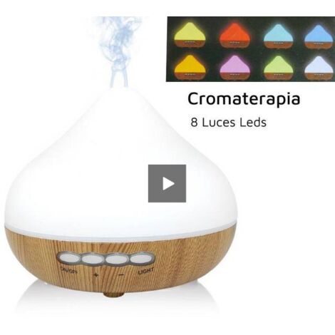 Humificador Ultrasónico y Difusor de Aceites Esenciales Smart con Luces Leds