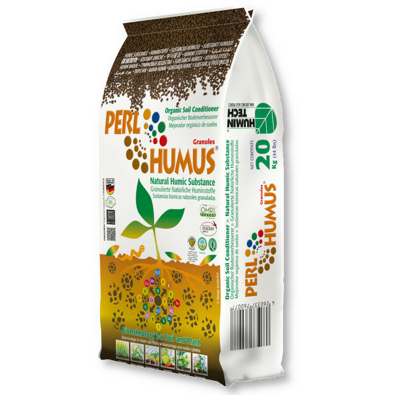 Perlhumus 20 kg Conditionneur de sol Humus nutritif Humus permanent Substances humiques - Humintech