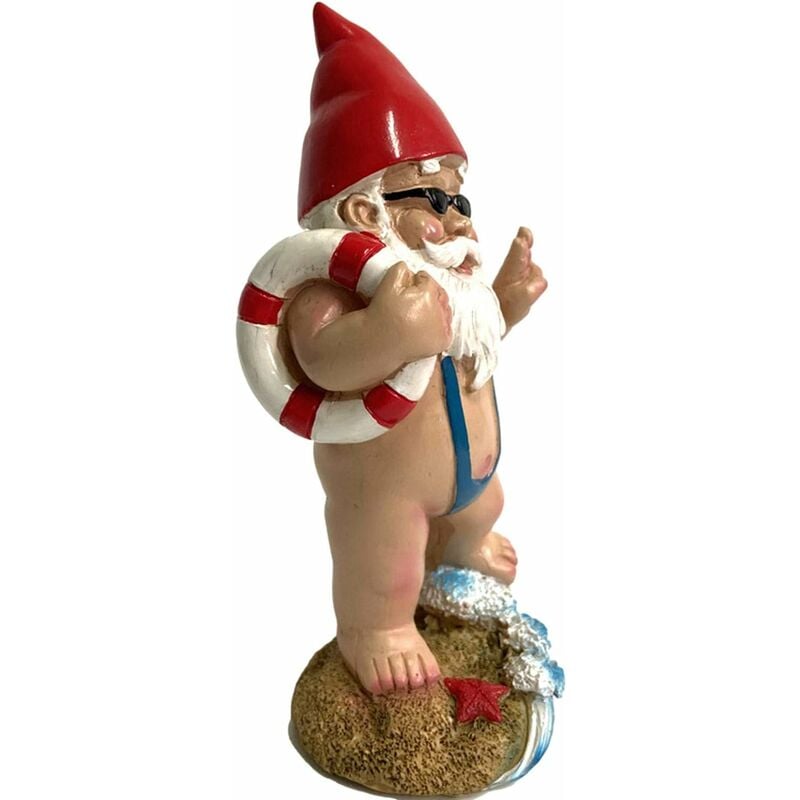 

Abcrital - Humor de gnomo de jardín al aire libre, estatua de gnomos de resina, decoración de arte de goblin de jardín, adornos de césped de jardín