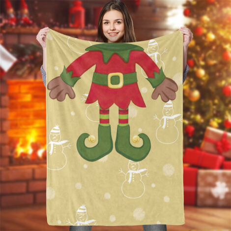 Humorvolle Weihnachtsdecke 150x200cm - Ideal für Sofa, Büro oder Nickerchen