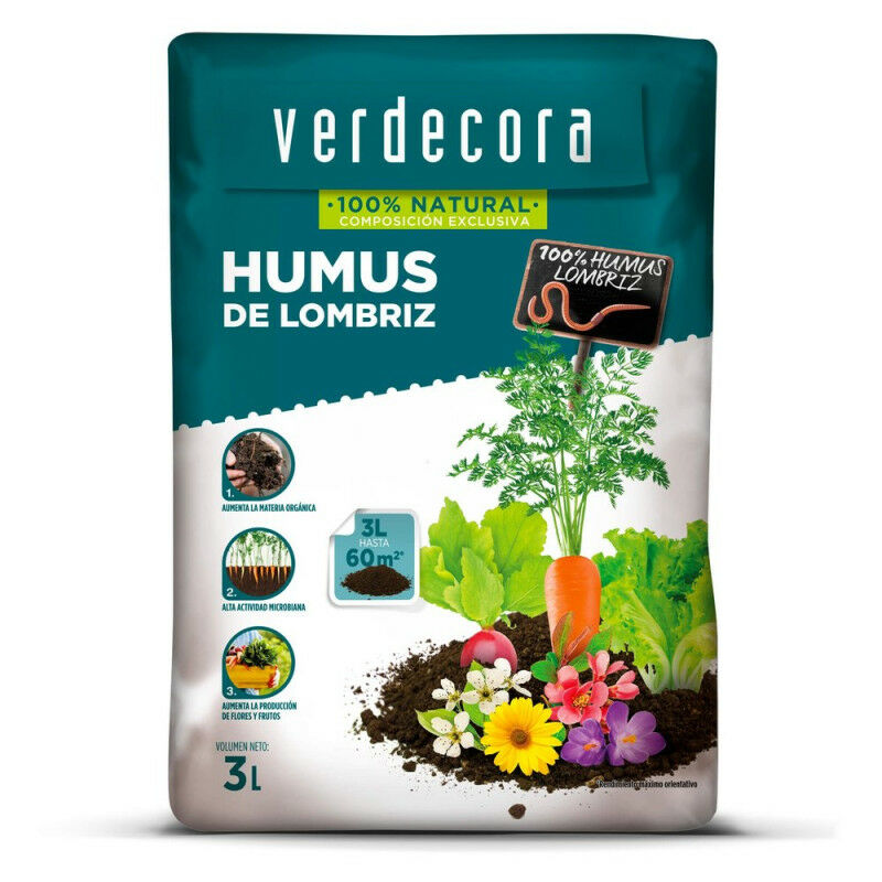 

HUMUS DE LOMBRIZ 3 Litros - Verdecora