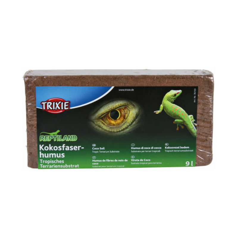 Fibres de noix de coco pressée substrat pour reptile et rongeur Reptiland Trixie Sac 60 litres