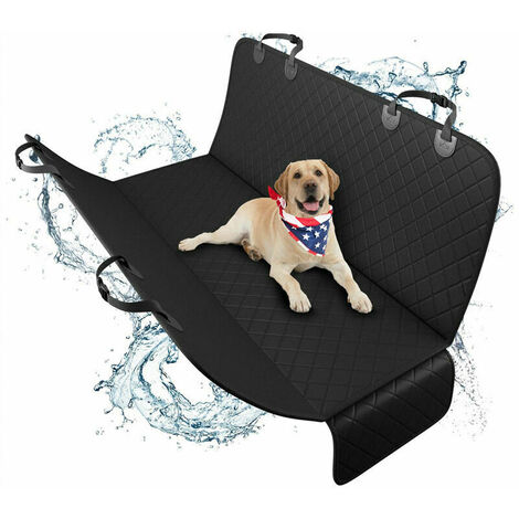 LITZEE Hunde-Autositzbezug Wasserdichter und kratzfester Autositzbezug für  Hunde. Passend für die meisten Trucks, Vans und Wohnmobile (schwarz).