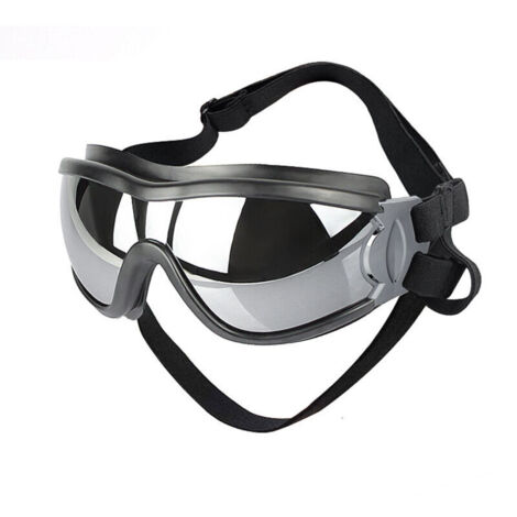 Hunde-Sonnenbrille – Hundeschutzbrille – mit verstellbarem Riemen – UV-Schutz – wasserdicht – Schutzbrille für kleine und große Hunde – Schwarz