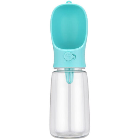 Hunde-Trinkflasche, tragbarer, auslaufsicherer Wasserspender für Haustiere, für Spaziergänge, Wanderungen, Reisen, lebensmittelechter Kunststoff (550 ml, blau)