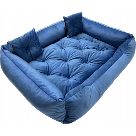 HUNDEBETT 120x90, VELOURS, RUTSCHFESTE BODENSEITE