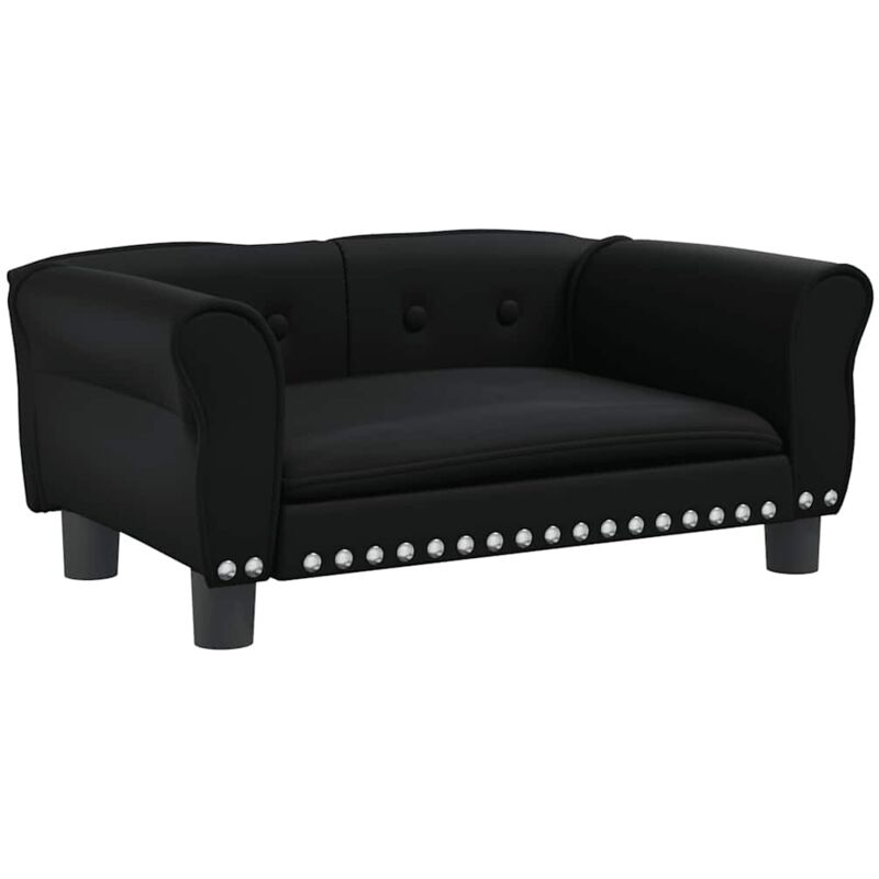 Hundebett Schwarz 70x45x30 Cm Kunstleder - Vidaxl