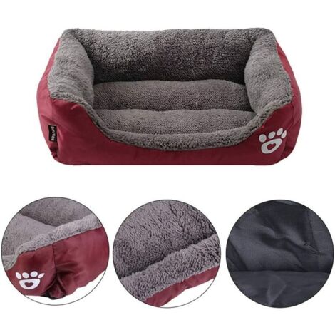 Hundebett, für Hunde, Katzen, Kleintiere, Bonbonfarbe, waschbar, weich, warm, Stoff S