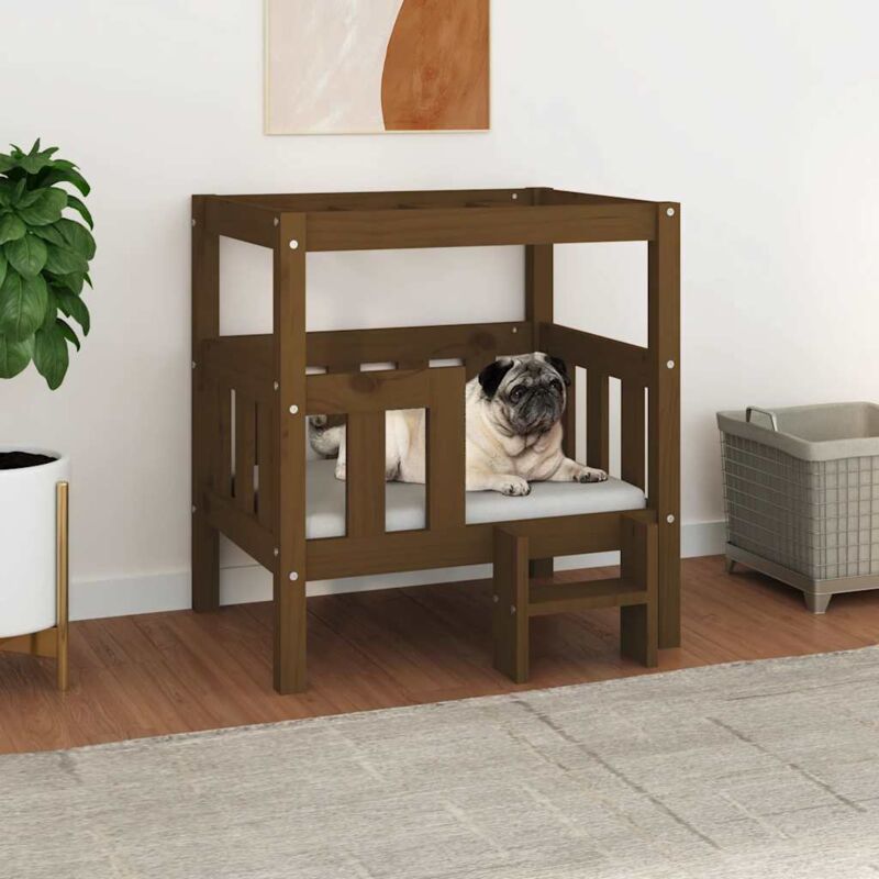 Hundebett Honigbraun 65, 5x50, 5x70 Cm Massivholz Kiefer Vidaxl