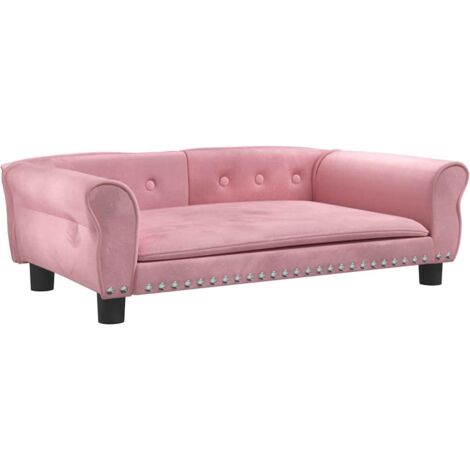 Hundebett Rosa 95x55x30 cm Samt vidaXL