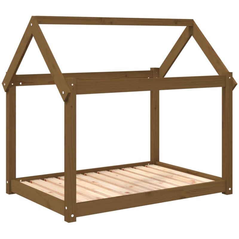 Hundebett Honigbraun 101x70x90 Cm Massivholz Kiefer Vidaxl