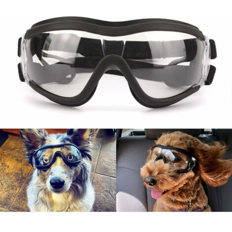 PENY Hundebrille, Haustier-Sonnenbrille, wasserdicht, winddicht, Augenschutz für große und mittelgroße Hunde – transparent