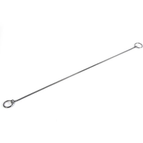 Hundeerziehungshalsband aus gedrehtem Metall, Schlangenkette, schwarz, 3 mm x 40 cm